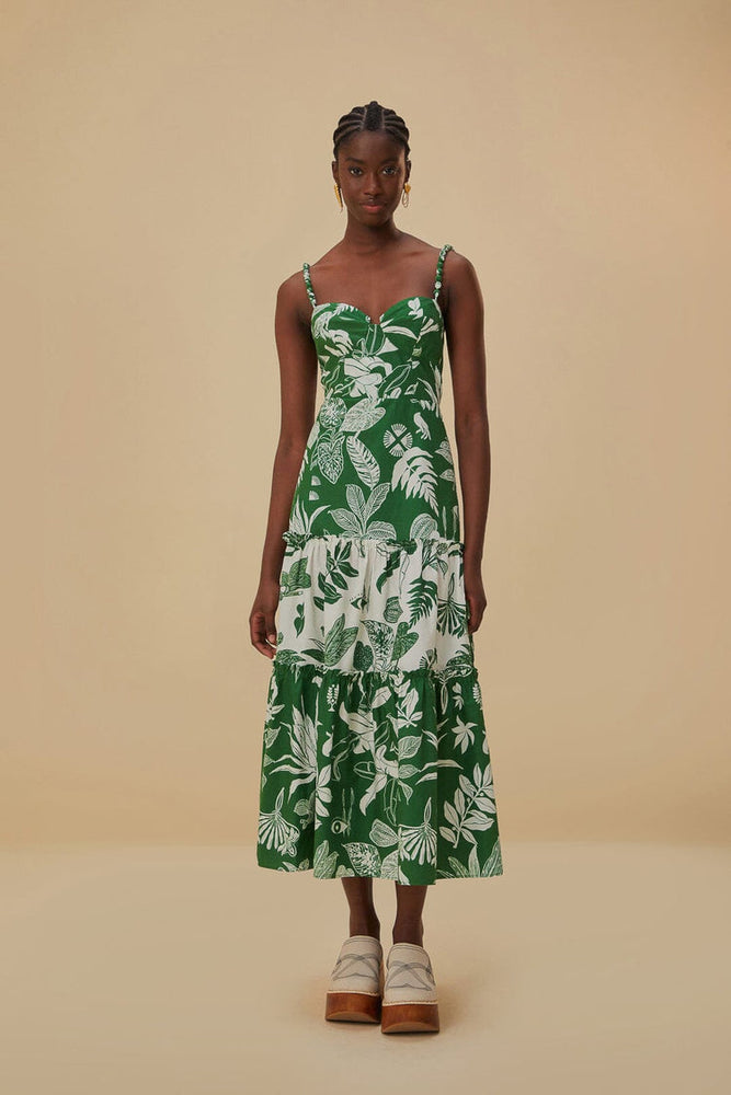 Farm Rio Forest Soul Mix Midi Dress