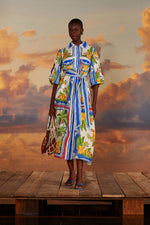 Farm Rio Tropical Destination Off White Midi Dress