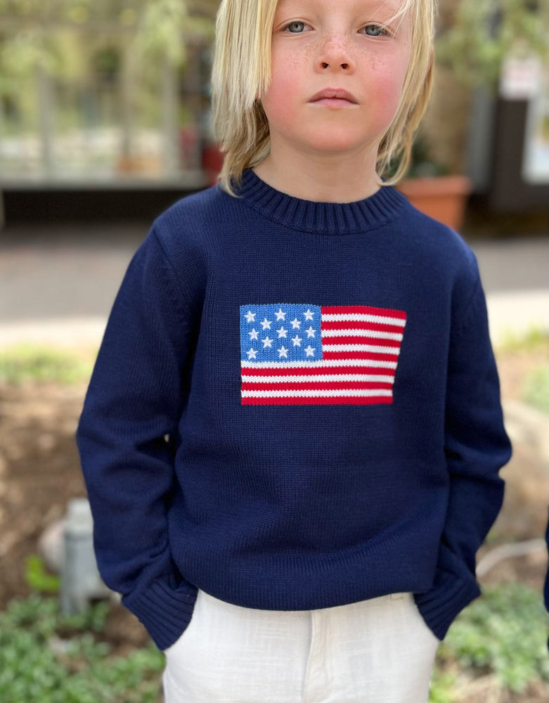 Ellsworth and Ivy Kids American Flag Sweater